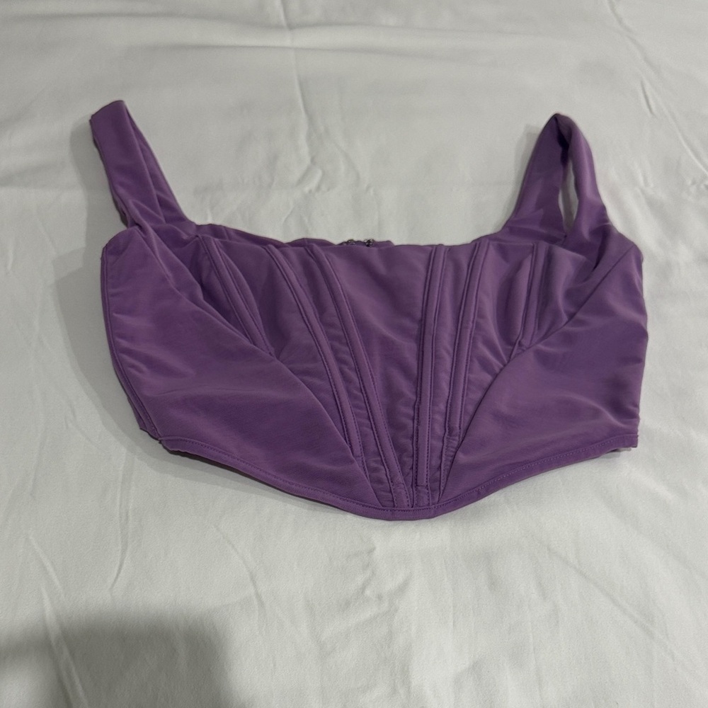 Lilac Corset Style Crop Top